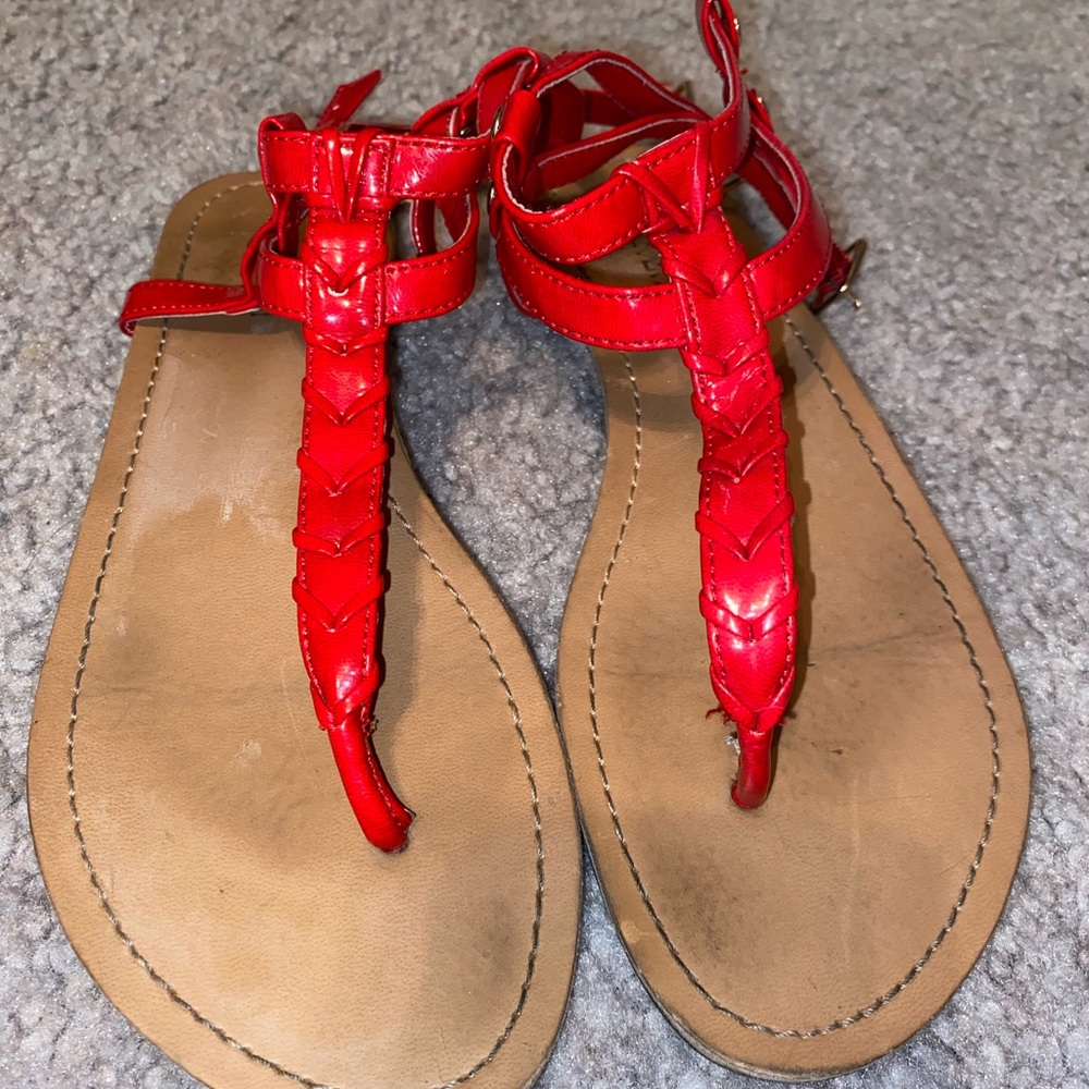 Red sandals